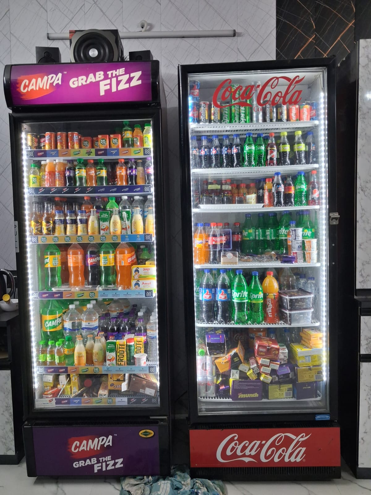 Cold beverages - Coca-Cola, Campa, Amul Barabanki