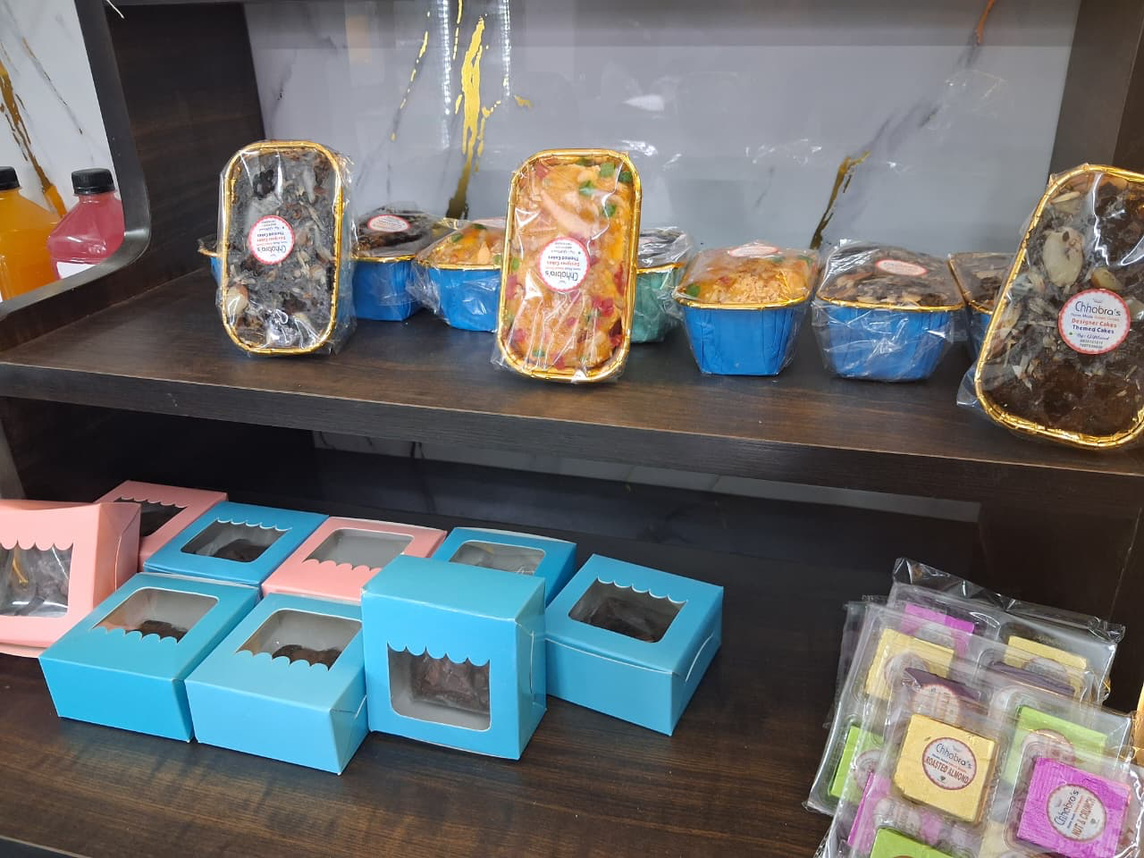 bakery cookies shelf at Chhabra's bakery Barabanki
